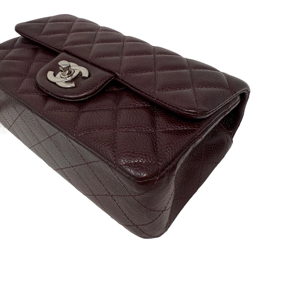 Chanel Caviar Classic Flap Mini Rectangular Burgu… - image 7